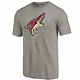 Men's Phoenix Coyotes Distressed Team Logo Tri Blend T-Shirt Ash FengYun,baseball caps,new era cap wholesale,wholesale hats